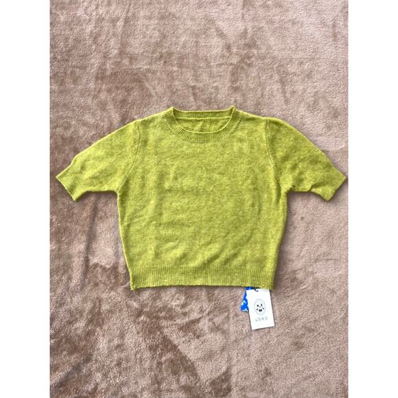 NWT Cider Short Sleeved Green Sweater Women’s Size Small - Picture 1 of 6